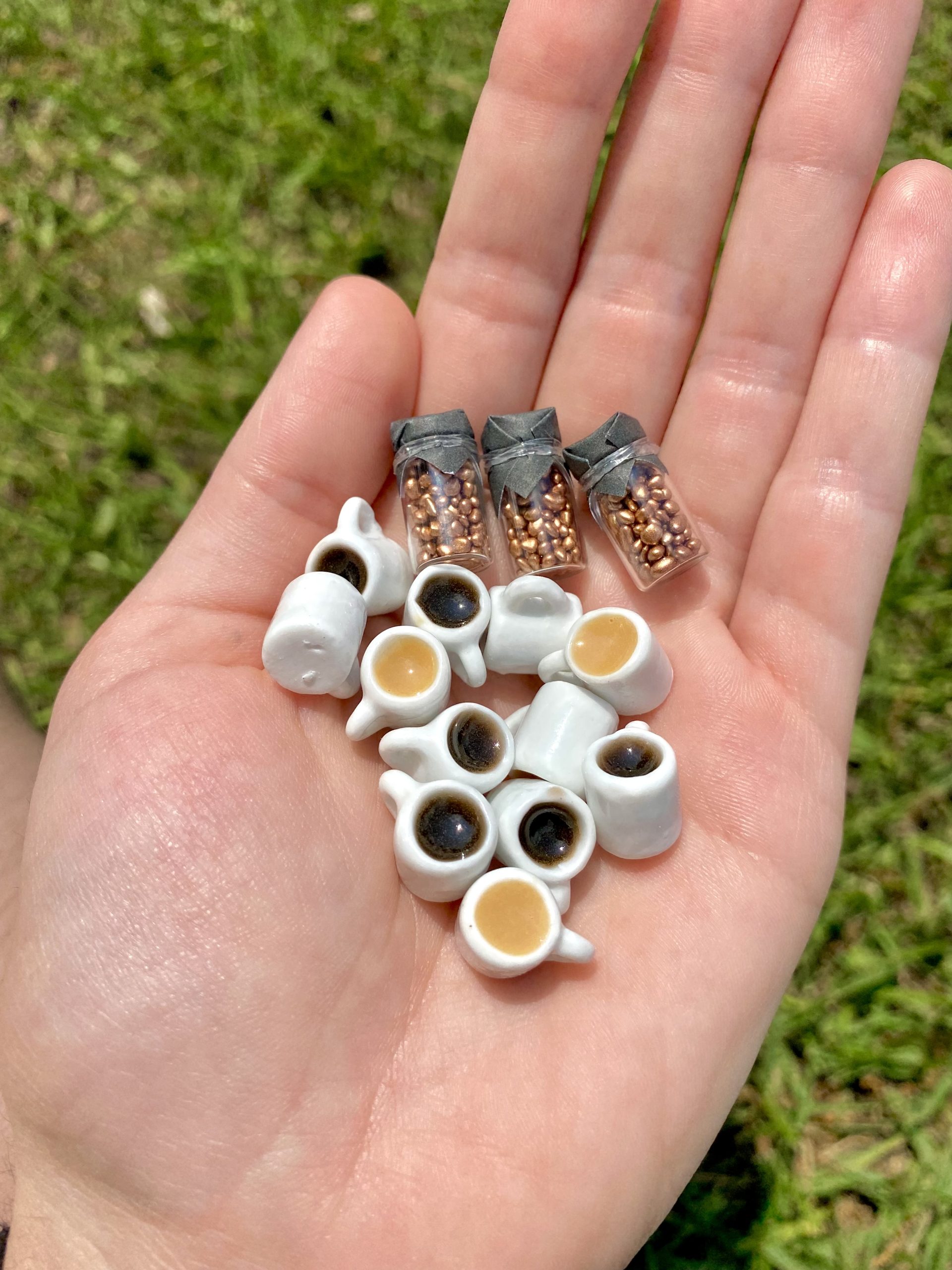 Hot Coffee and Coffee Beans